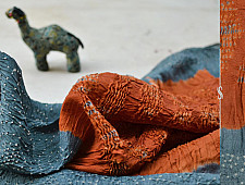 Roha ★ Bandhani & Ajrakh ★ Tussar silk saree { N }